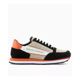 Armani Exchange Men’s Suede Sneakers BLACK,ORANGE,CREAM